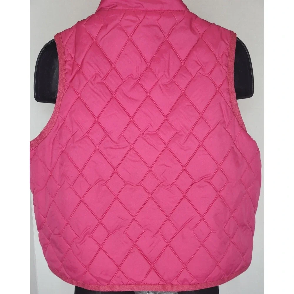 Girl's Baby GAP Pink Quilted‎ SL Winter Vest Size 4T Snow